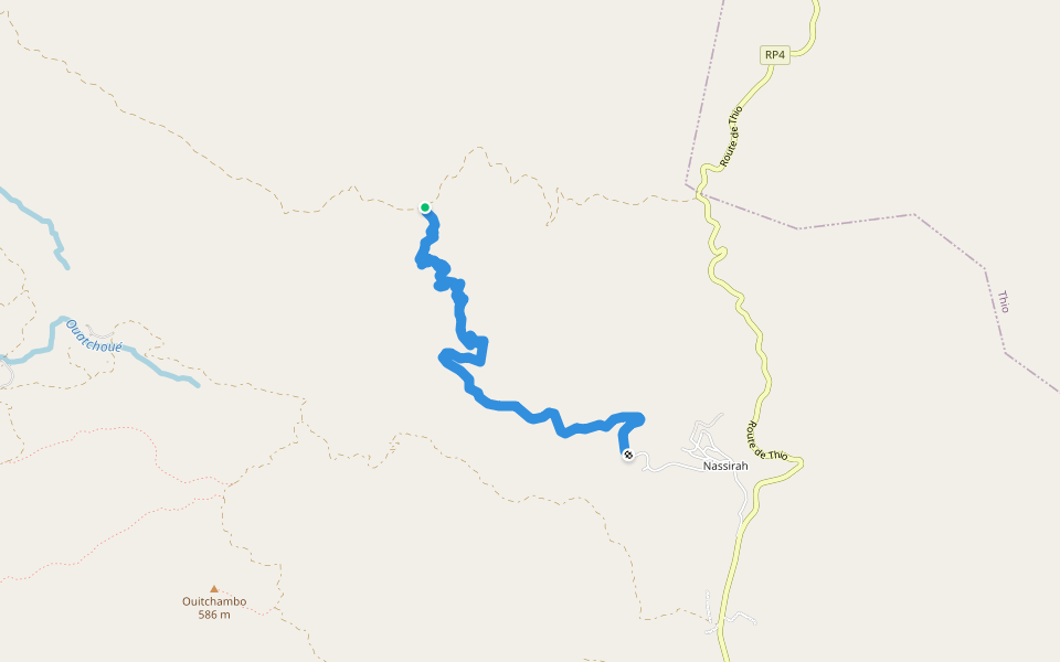 GR3NC walking route map in Nouméa