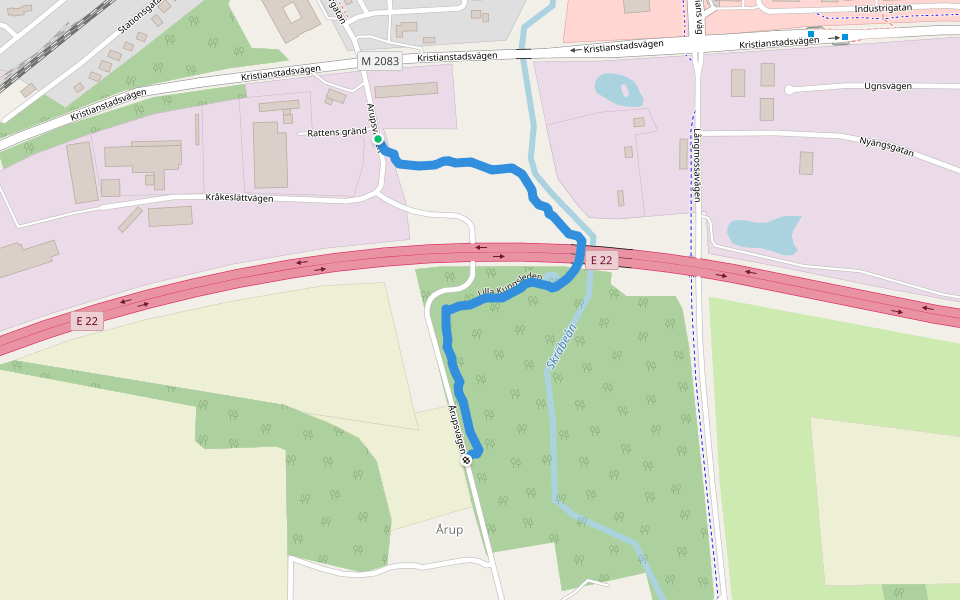 Lilla Kungsleden walking route map in Bromölla