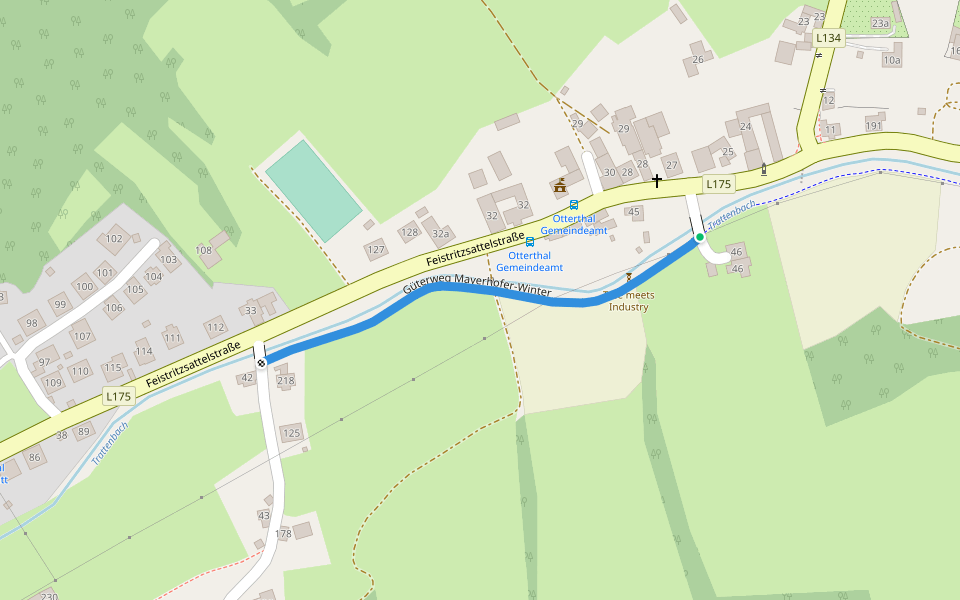 Güterweg Mayerhofer-Winter walking route map in Otterthal