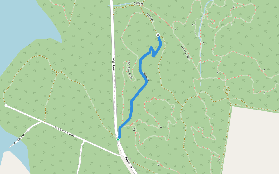 Tramway walking route map in Glenmaggie