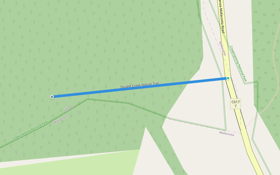 Double Creek Nature Trail walking route map in Genoa