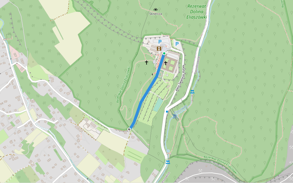 Aleja Świętego Józefa walking route map in Czerna