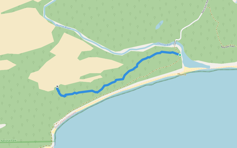 Dunes Walk walking route map in Tamboon