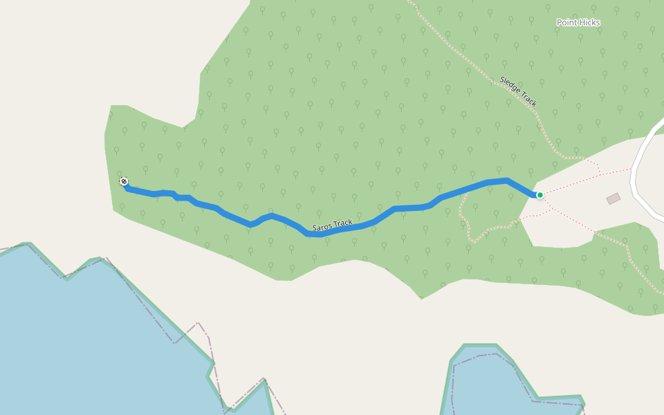 Saros Track walking route map in Tamboon