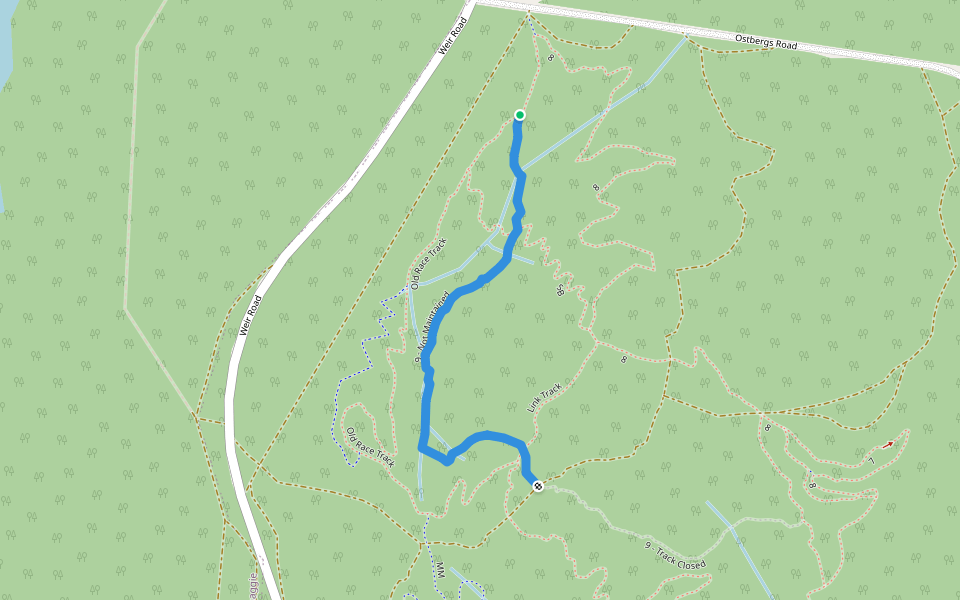 9 - Not Maintained walking route map in Glenmaggie