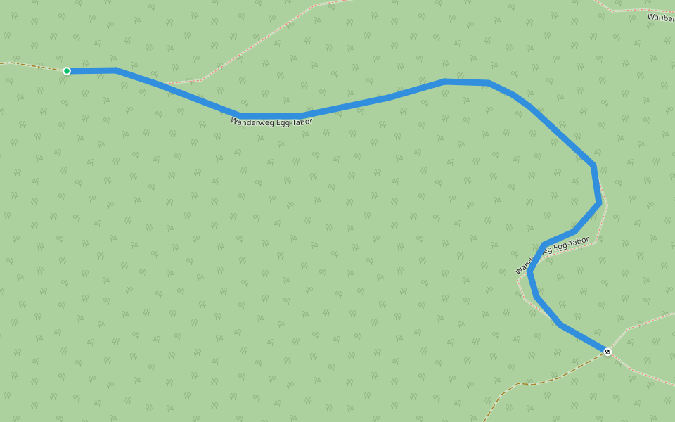 Wanderweg Egg-Tabor walking route map in Villach