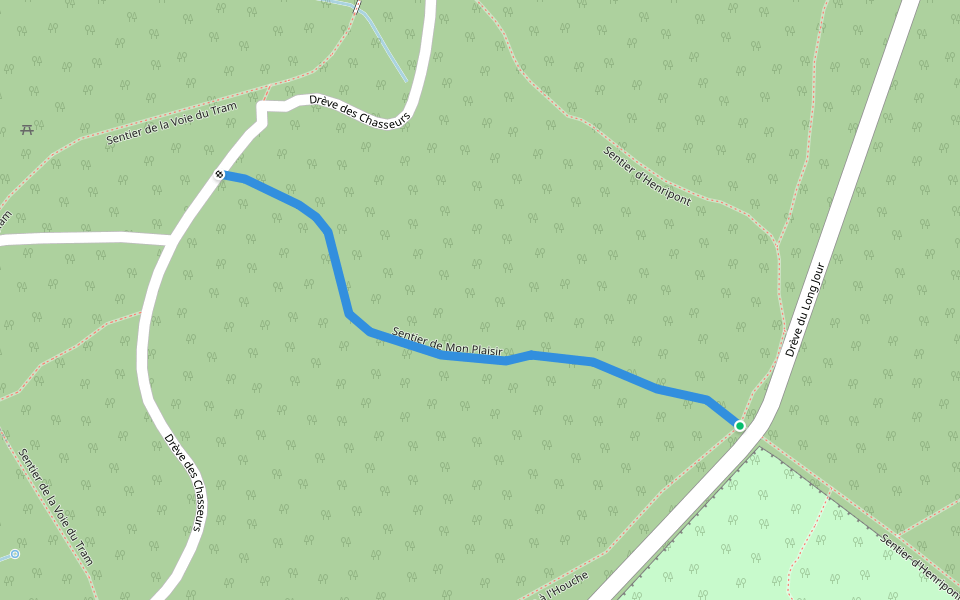 Sentier de Mon Plaisir walking route map in Braine-le-Comte