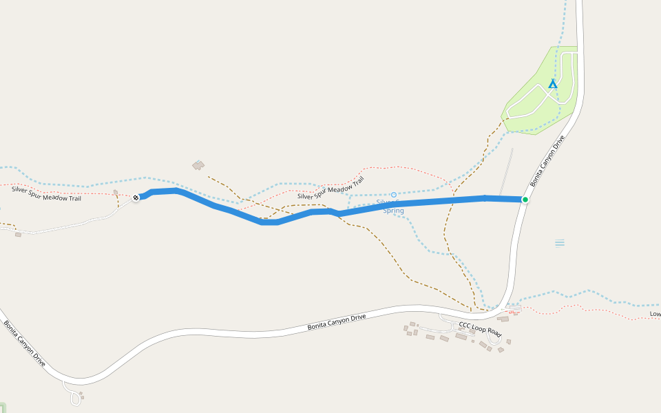 Faraway Trail walking route map in Willcox