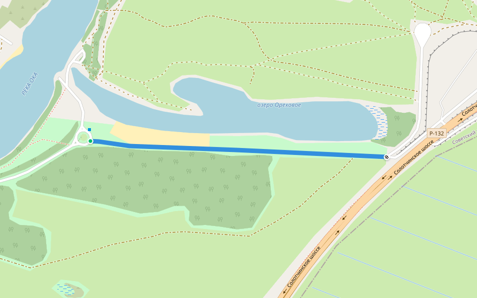 Окское шоссе walking route map in Ryazan'