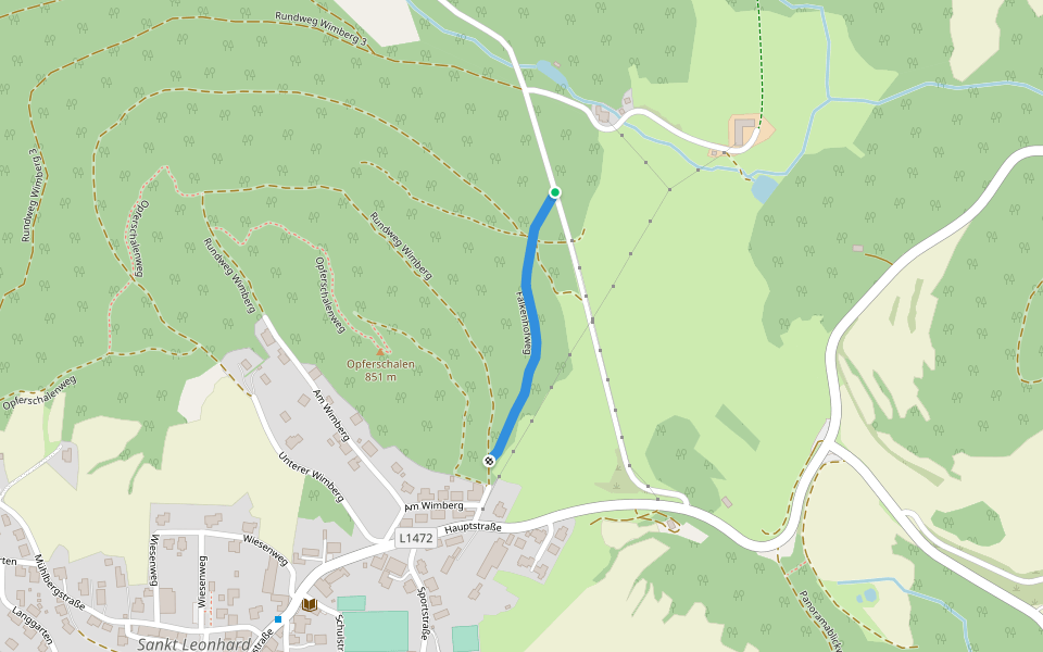 Falkenhofweg walking route map in Sankt Leonhard bei Freistadt