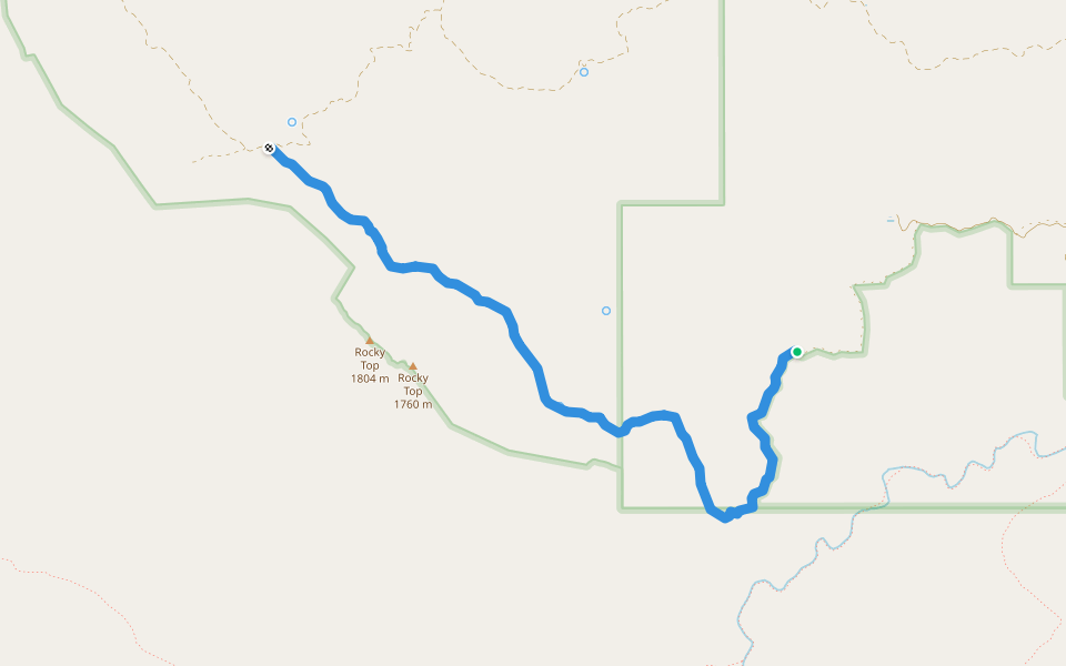 Fisher Canyon Trail #991 walking route map in Pima