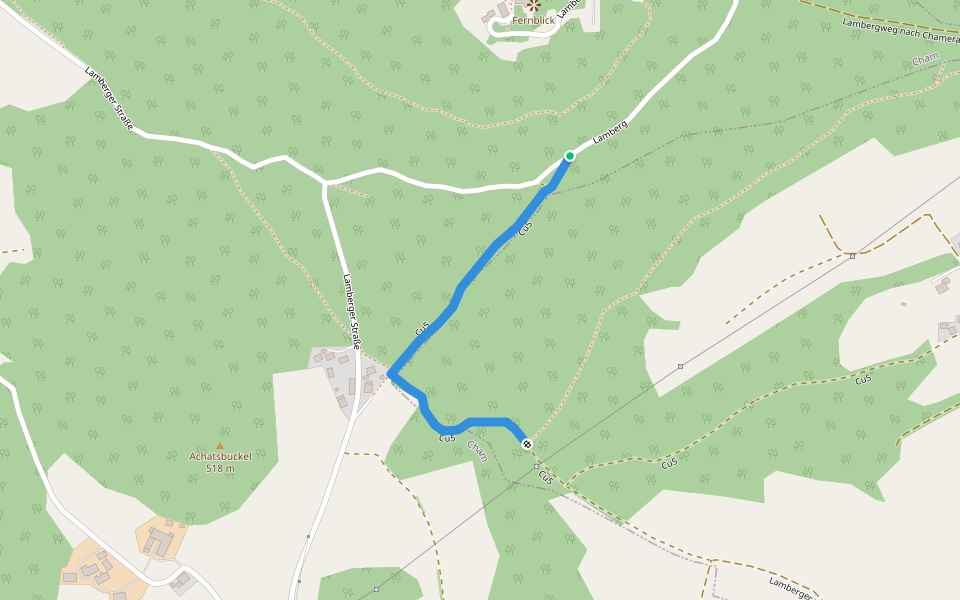 Cu5 walking route map in Cham