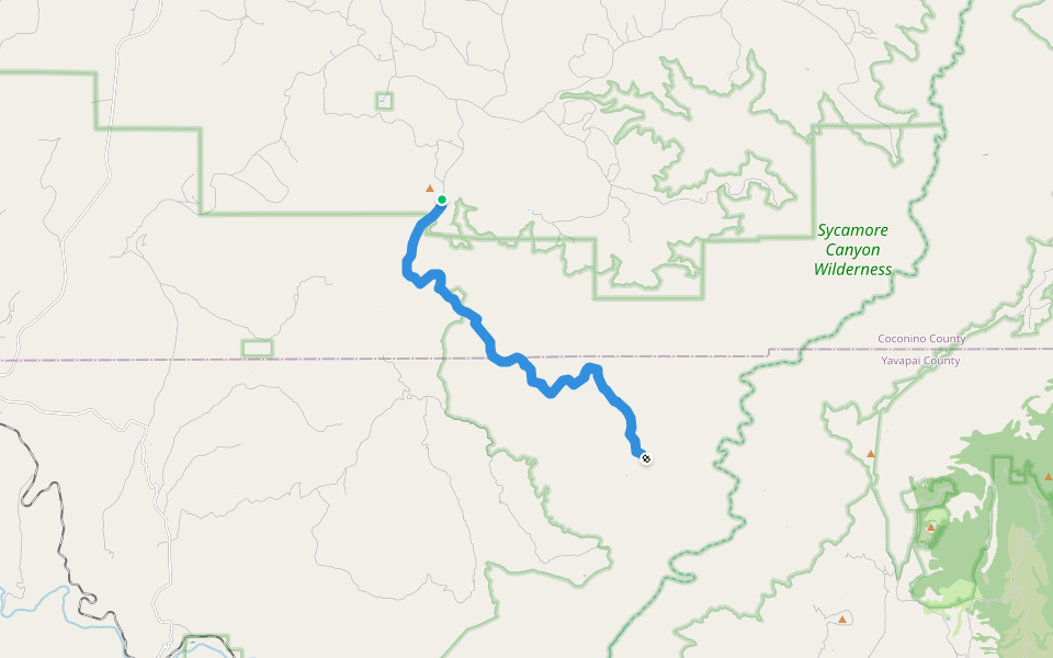 Yew Thicket Trail walking route map in Williams