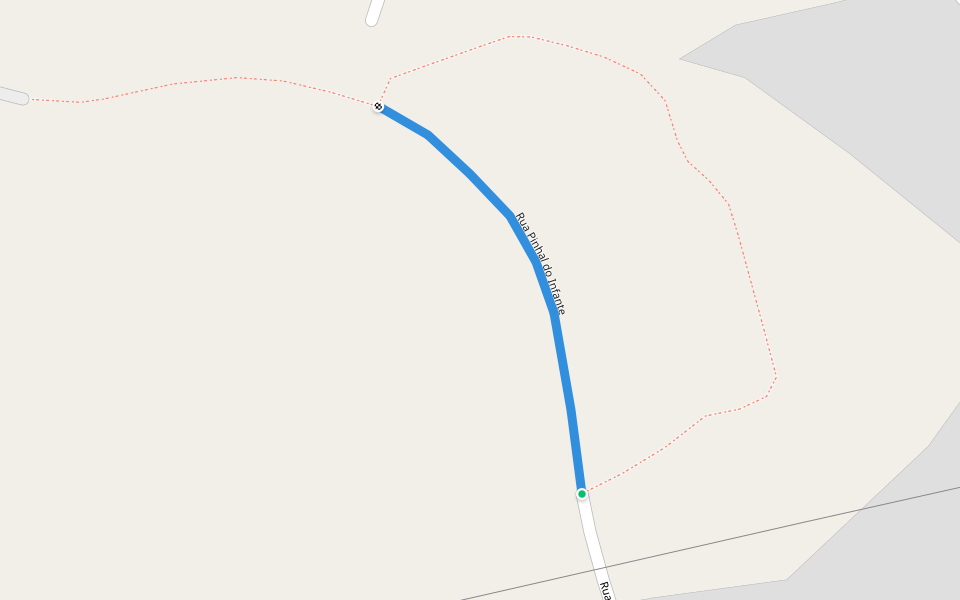 Rua Pinhal do Infante walking route map in Abrantes