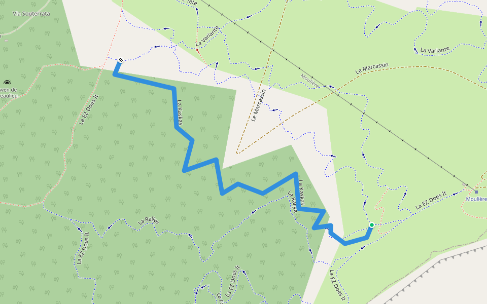 La Kaskas walking route map in Caille