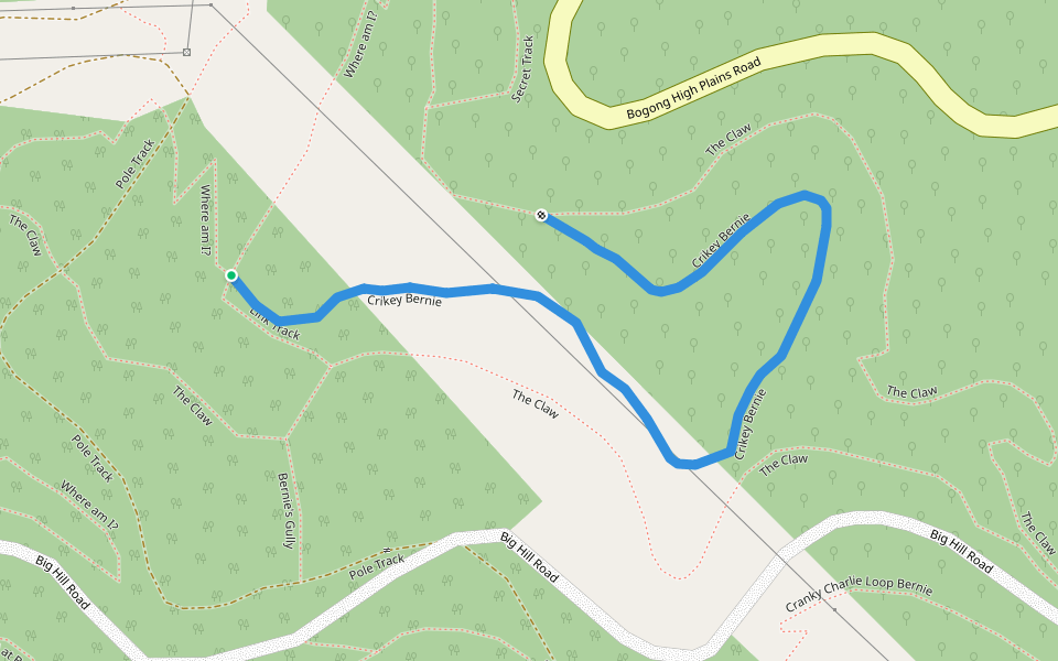 Crikey Bernie walking route map in Mount Beauty