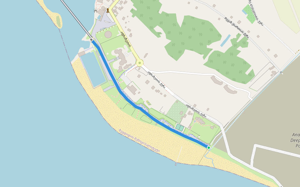 ვალდას ადამკუსის ბულვარი walking route map in Anaklia