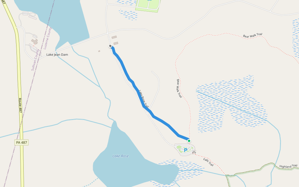 Lake Rose Trail walking route map in Benton