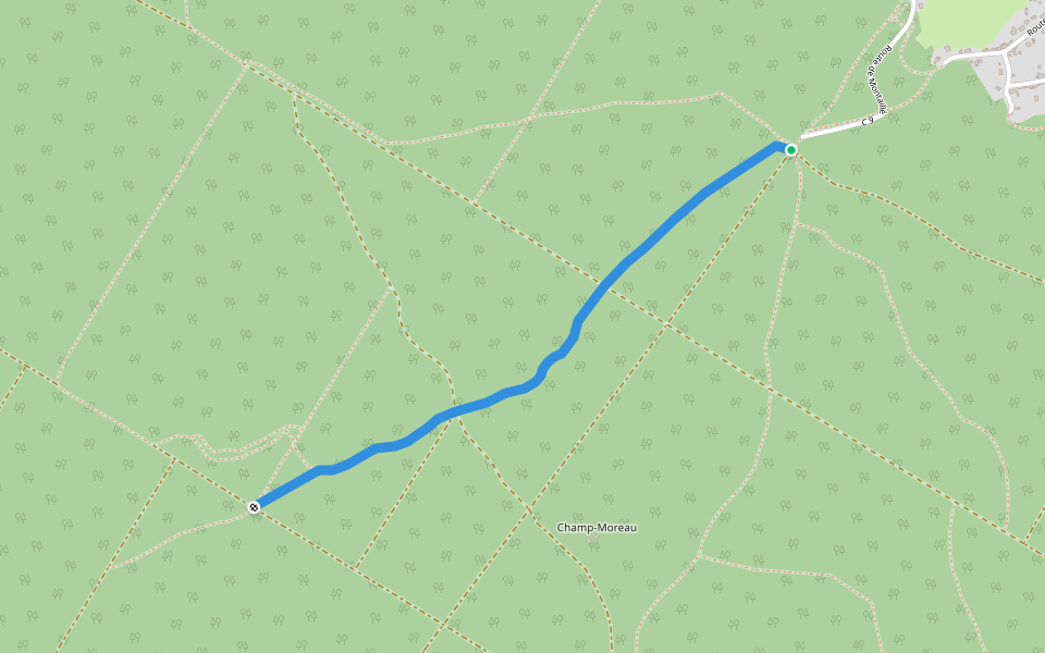 Chemin Rural de Sémur à Vibraye walking route map in Vibraye