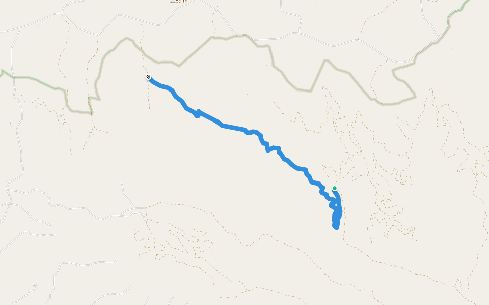 West Buckskin Trail walking route map in Cibecue