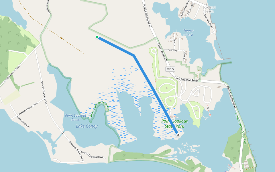 Periwinkle Point Trail walking route map in Scotland