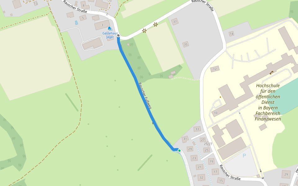 Rauscher Fußweg walking route map in Herrsching am Ammersee