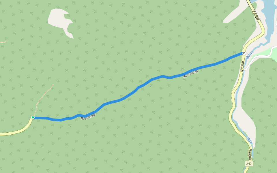 横川三昧田線 walking route map in Tenri