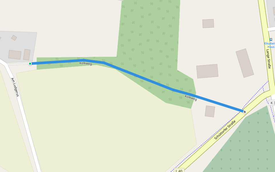 Kolkweg walking route map in Emsbüren