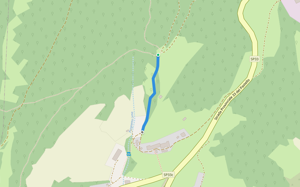 Sentiero cave di marmo del Pastello walking route map in Cavalo