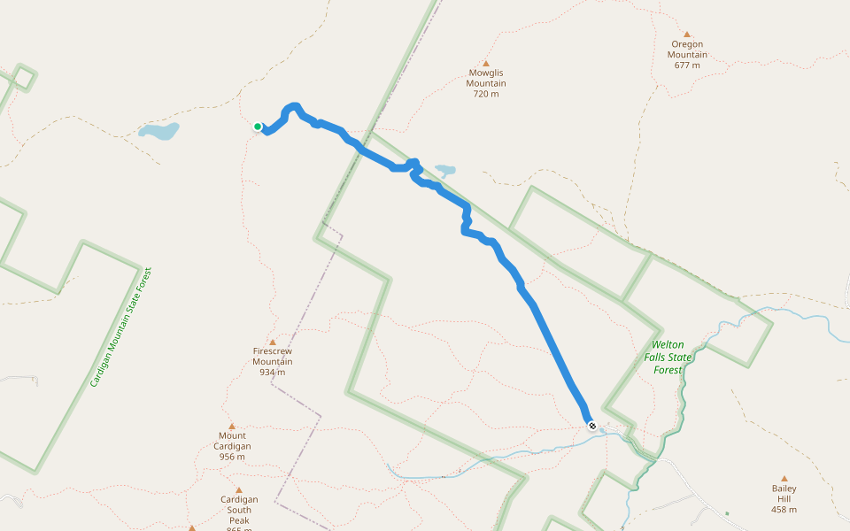 Back 80 Trail walking route map in Orange
