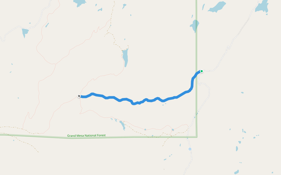 Ridge walking route map in Glade Park