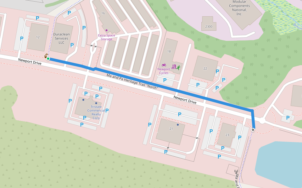 Ma and Pa Heritage Trail "North" walking route map in Forest Hill