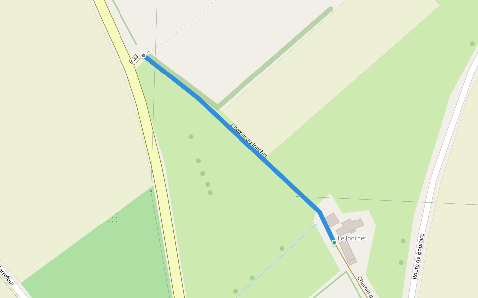 Chemin du Jonchet walking route map in Volnay