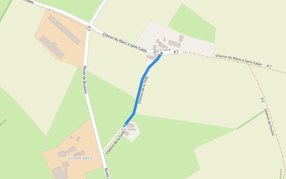 Chemin de la Taille walking route map in Volnay