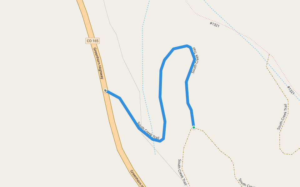 South Creek Trail walking route map in Rye