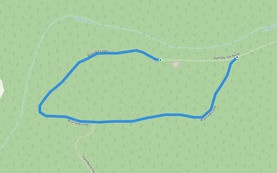 Braniard Loop walking route map in Hereford