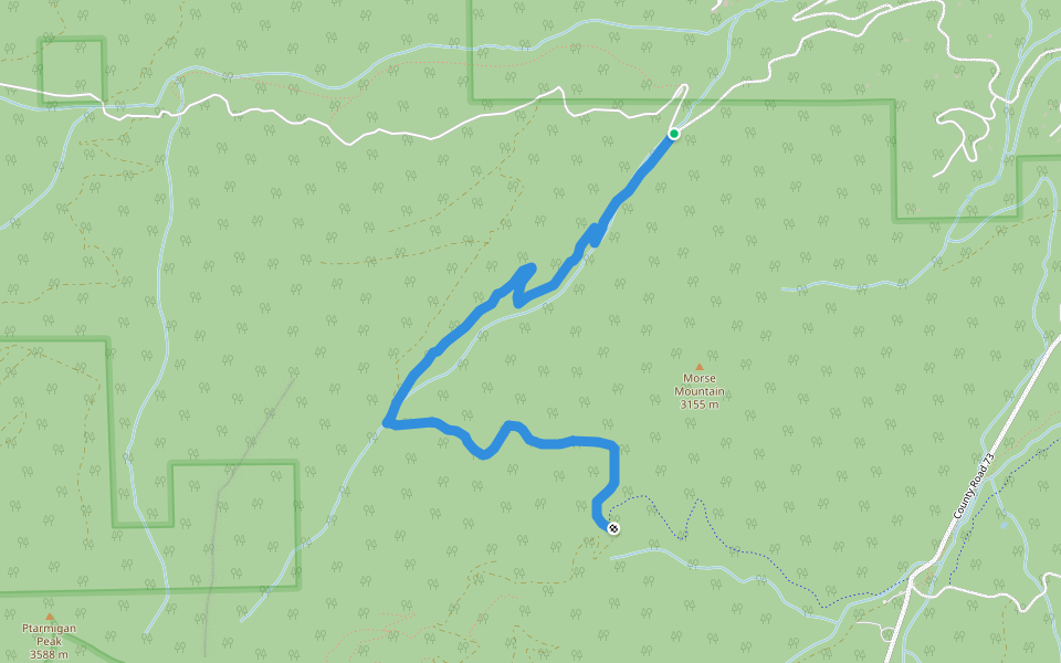Tipperary Creek walking route map in Fraser