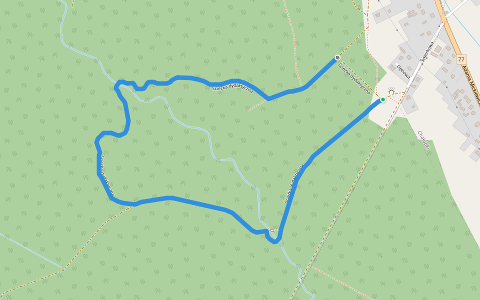 Ścieżka dydaktyczna walking route map in Rudnik nad Sanem