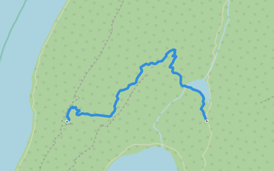 Top of the Giant Trail walking route map in Silver Islet