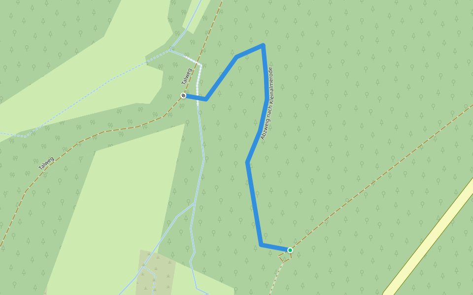 Abzweig nach Kleinalmerode walking route map in Staufenberg