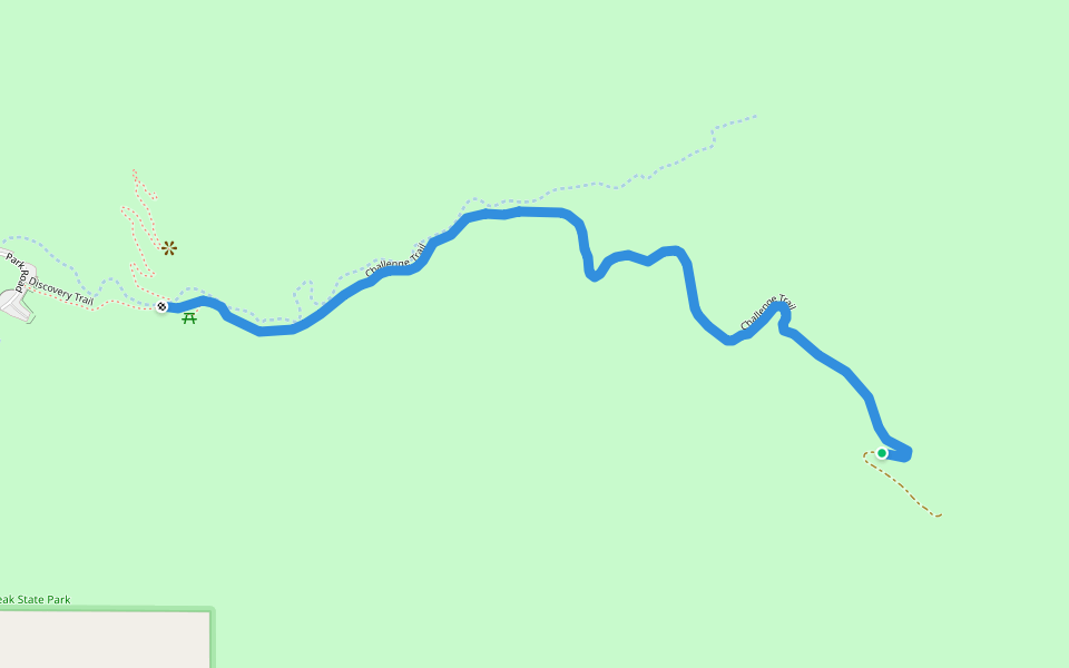 Challenge Trail walking route map in Trinidad