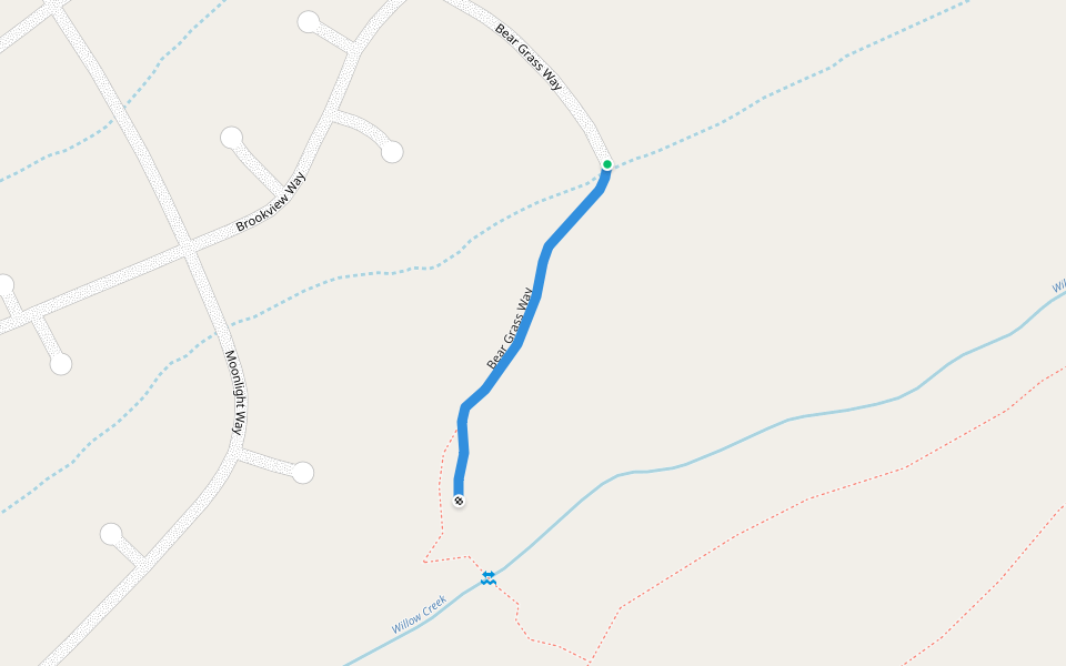 Bear Grass Way walking route map in Crestone