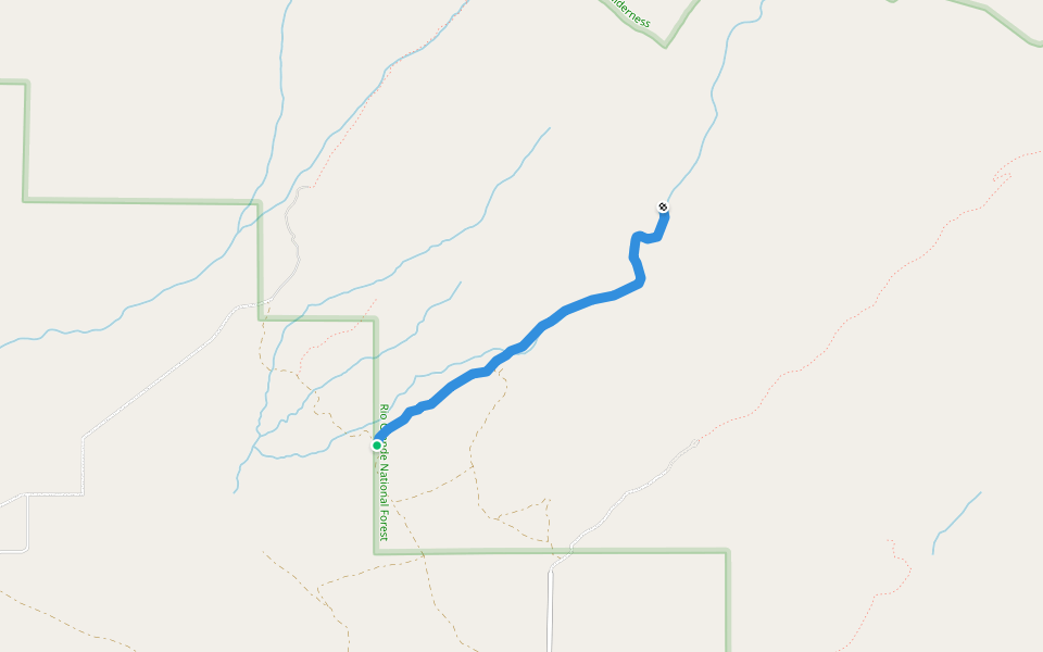 Dimmick Gulch trail walking route map in Moffat