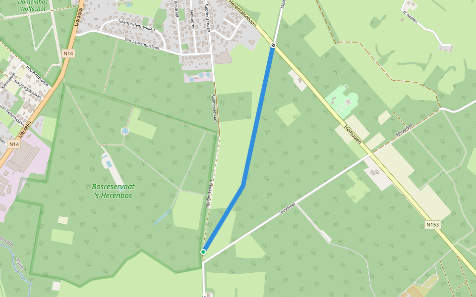 Molendreef walking route map in Malle