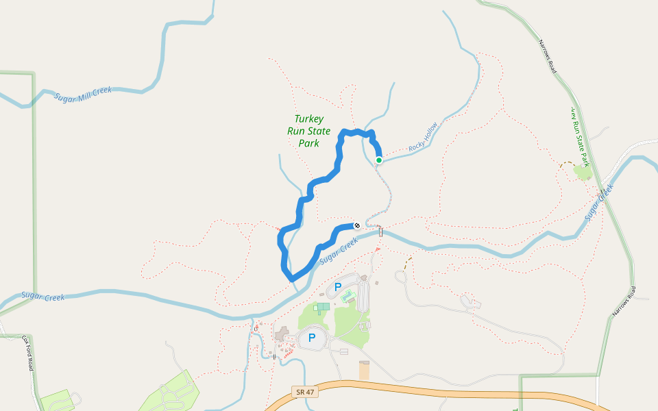 Trail 3 walking route map in Bloomingdale