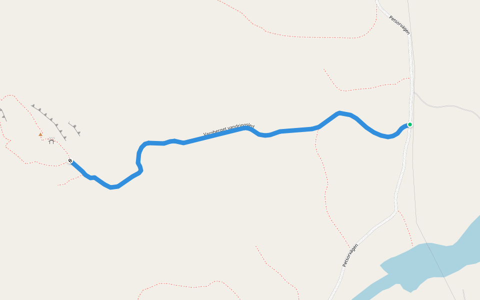 Vargberget vandringsled walking route map in Dalsbruk