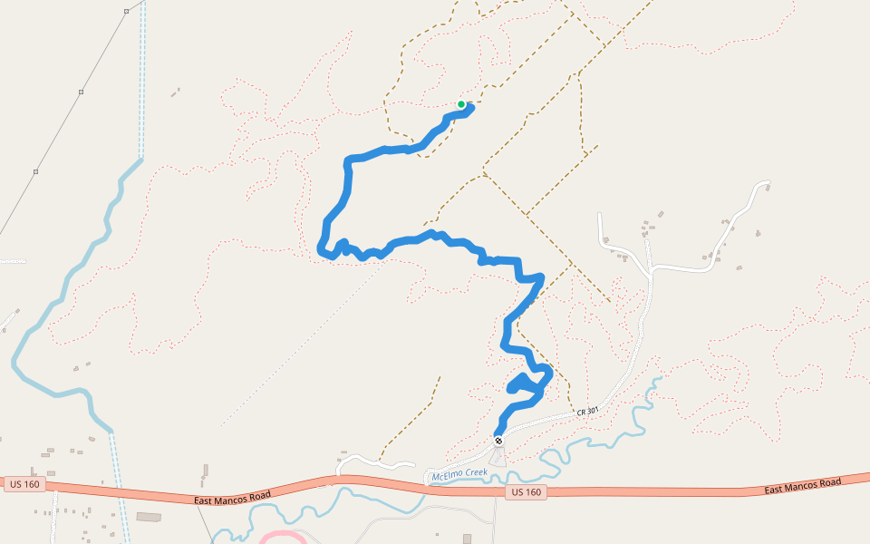 Here For More walking route map in Mancos