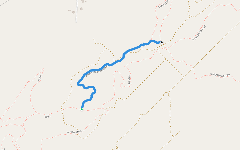 Ledge's Loop Connector walking route map in Mancos