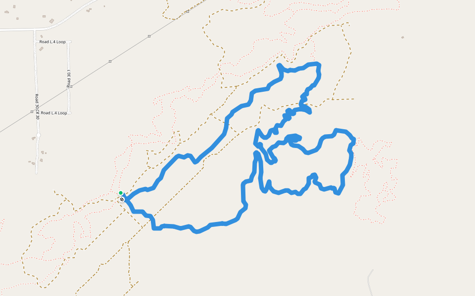 Stinky Spring Loop walking route map in Mancos