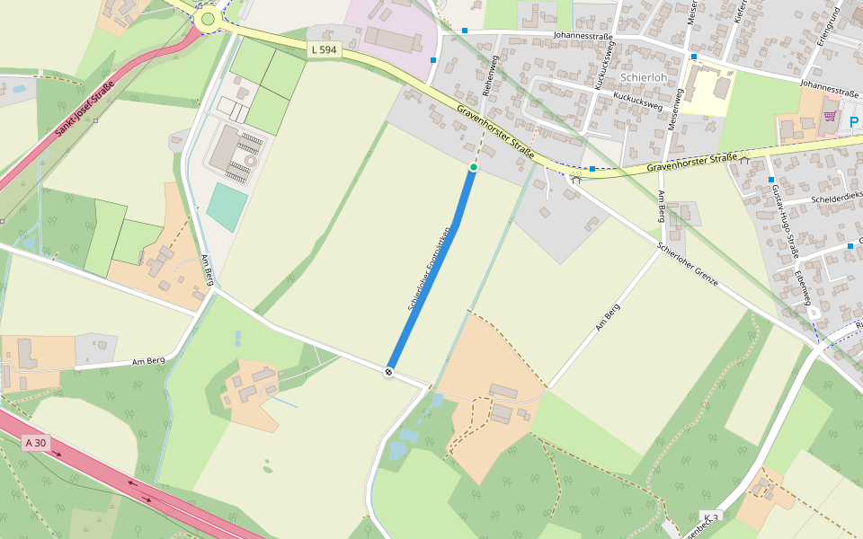 Schierloher Footpättken walking route map in Ibbenbüren